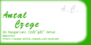 antal czege business card